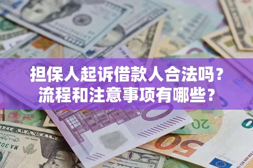 北京担保人起诉借款人合法吗？流程和注意事项有哪些？